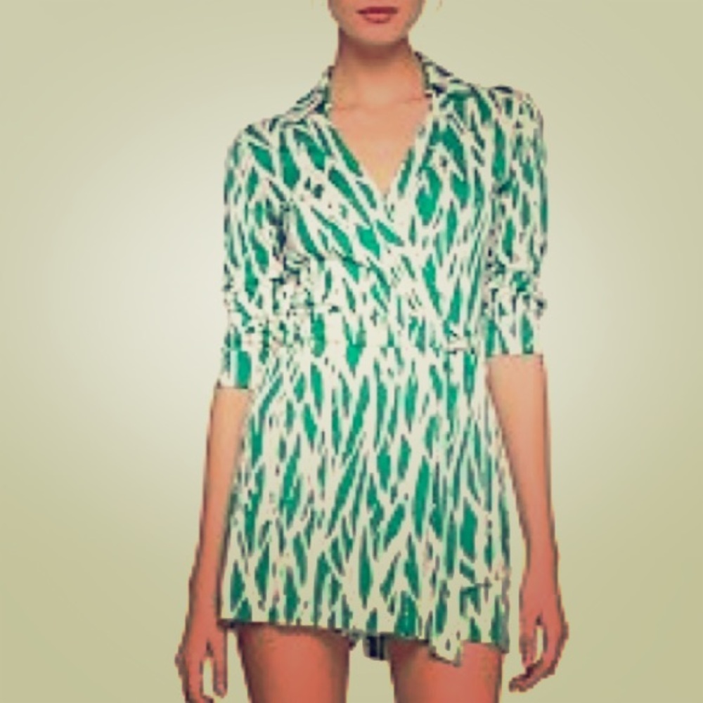 DVF re-issue vintage print wrap dress